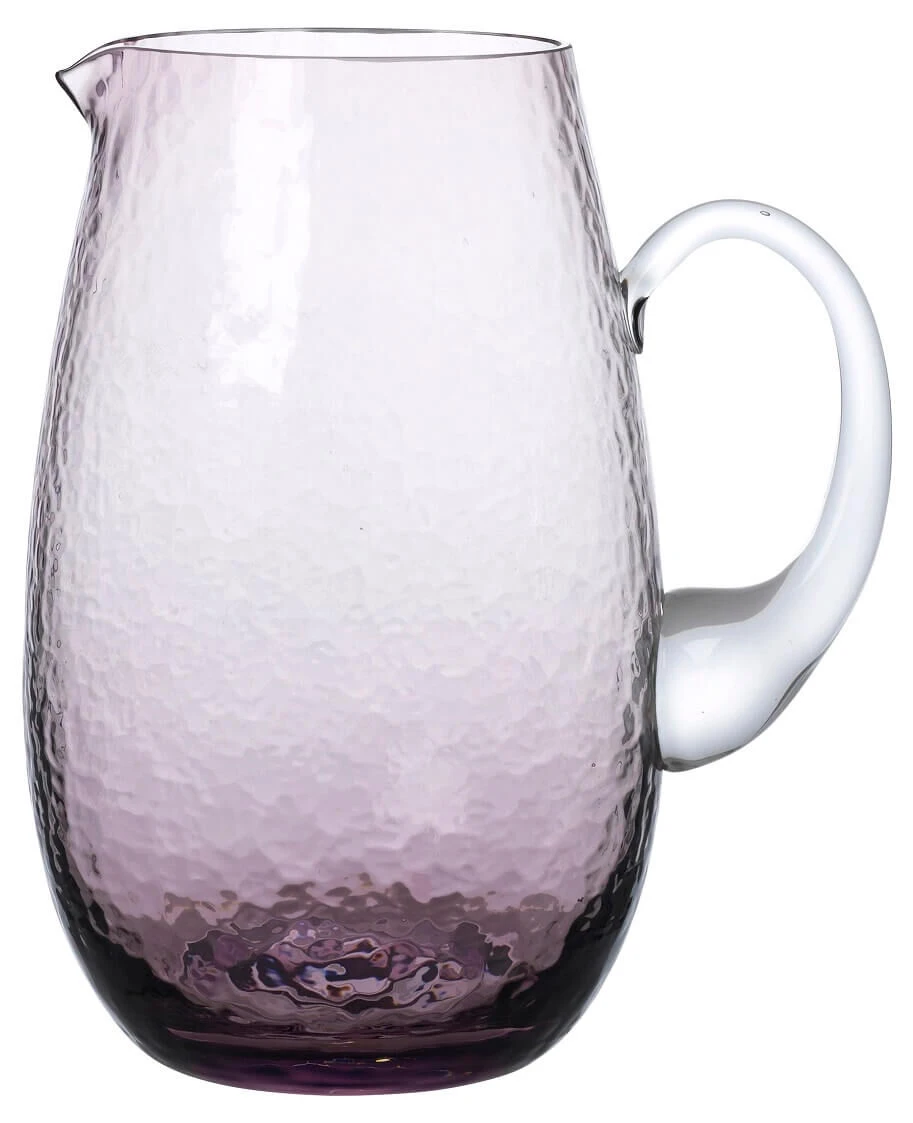 Broste Copenhagen Hammered Karaf 2 Liter ø 14 Cm H 22 Cm Glas Paars