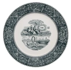 Gien Rebus Dinerbord ø 27,5 Cm Keramiek Groen