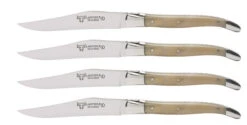Laguiole En Aubrac Shepherd's Cross Steakmes 11,5 Cm Hoorn 4 Stuks