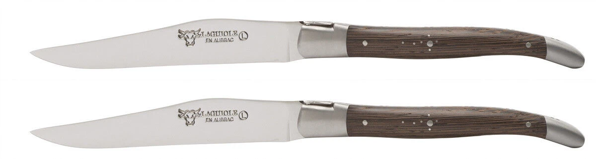 Laguiole En Aubrac Shepherd's Cross Steakmes 11,5 Cm Wengéhout 2 Stuks