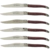 Laguiole En Aubrac Steakmes 11,5 Cm Amarant Rood 6 Stuks