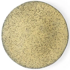 HK Living ACE6897 Gradient Dinerbord ø 29 Cm Aardewerk Geel 2 Stuks