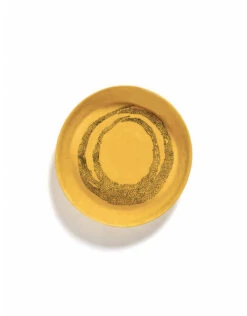 Serax Feast By Ottolenghi Serveerschaal S ø 30 Cm H 6 Cm Aardewerk Sunny Yellow + Swirl Dots Black