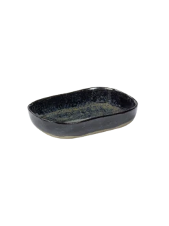 Serax Merci Diep Bord Rechthoekig No 7 M Zandsteen 14,5 X 10,5 X 3 Cm Donkerblauw