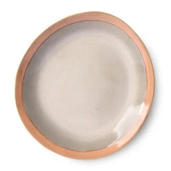 HK Living 70's ACE6872 Earth Dinerbord ø 29 Aardewerk Beige 2 Stuks