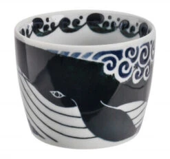 Oldenhof Kawaii Ohira Whale Kom ø 8,6 Cm Aardewerk Zwart